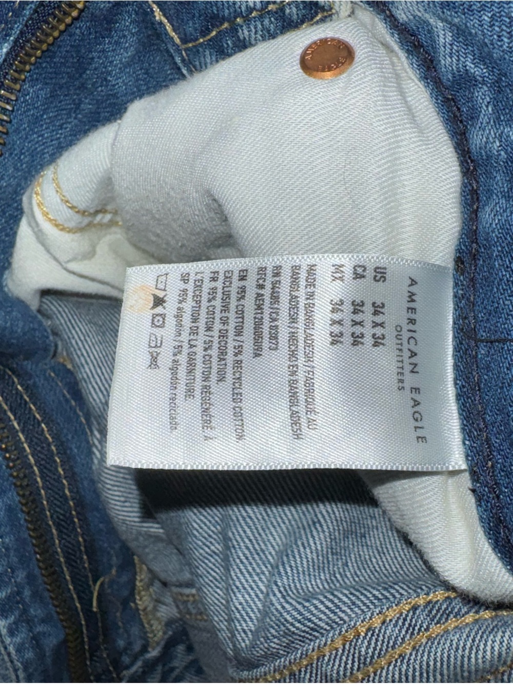 American Eagle Outfitters Light Blue Men’s Straight Jeans - Picture 5 of 5